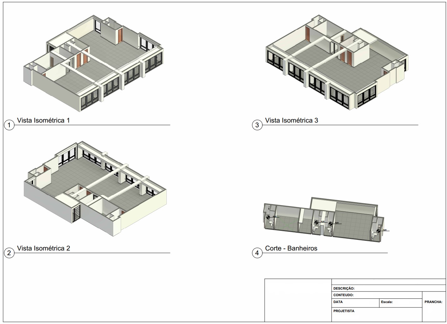 Projeto de Escritório Comercial 3D Brasília